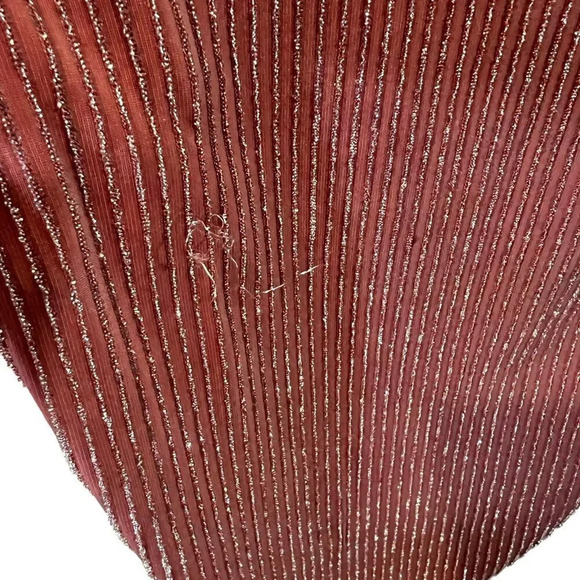 Windsor Metallic Striped Bodycon Dress Size Medium Sleeveless Midi Cocktail - Picture 7 of 10